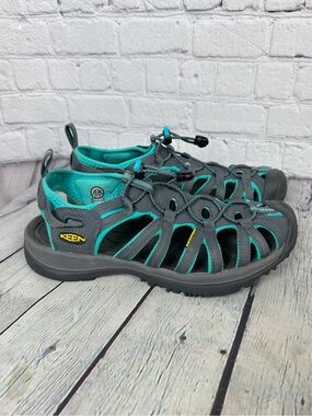 Keen Women's Whisper Sandals gray teal size 10.5